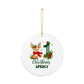 First Christmas Ornament — Personalized 'My 1st Christmas' Reindeer Ceramic Keepsake