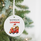 Personalized Ceramic Christmas Ornament – "Special Delivery for [Name]" Santa Truck