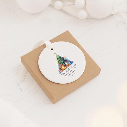 Personalized Christmas Tree Ornament — Custom Family Name & Members (2025)
