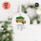 School Bus Driver Christmas Ornament — "Thanks for the Safe Rides All Year!" Personalized 2025 Ceramic Decoration