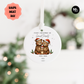 First Christmas as Grandparents Ceramic Ornament — Personalized Bear Family Holiday Keepsake