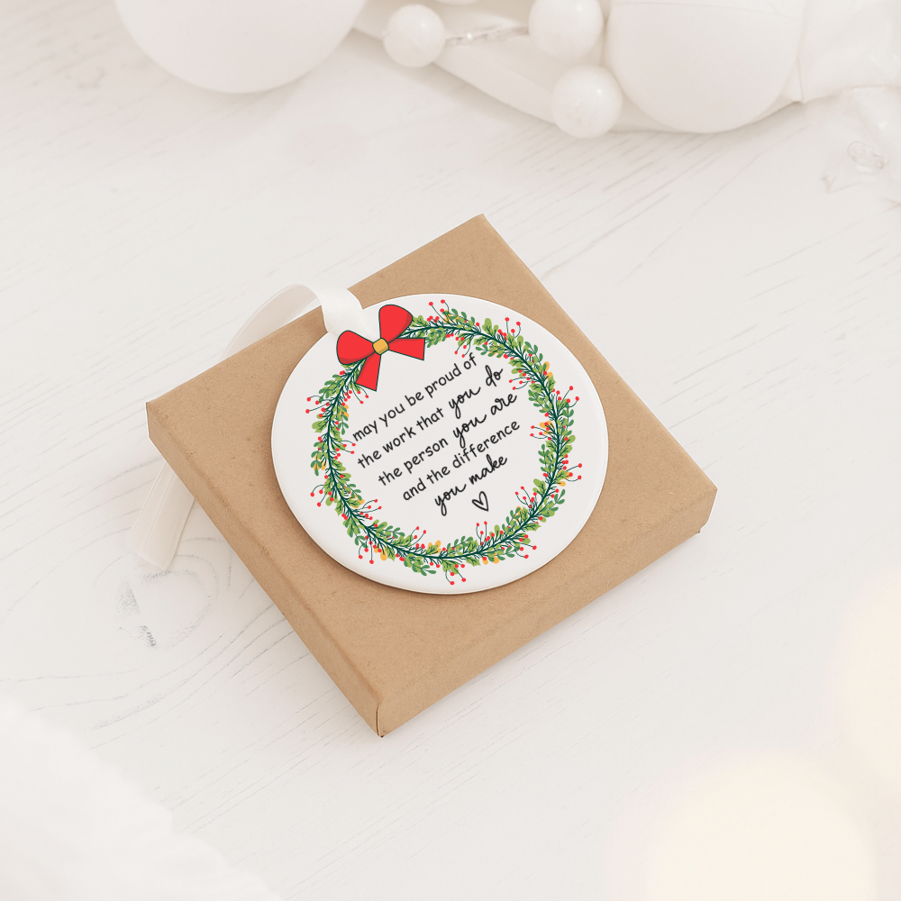 Inspirational Holiday Ornament – "May You Be Proud" Ceramic Christmas Decoration