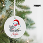 Santa’s Favorite Wine Lover Ceramic Ornament — Personalized Christmas Decoration (Name & Year)